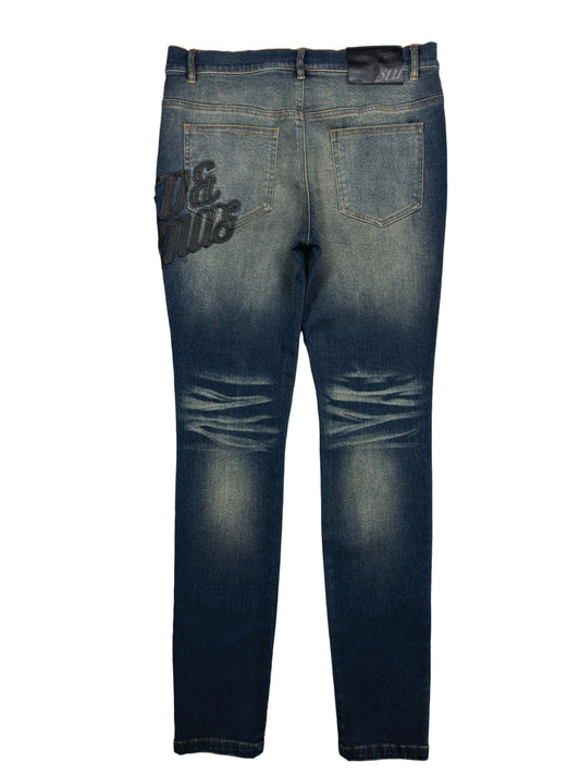 APPLIQUE M1 JEANS (NAVY)